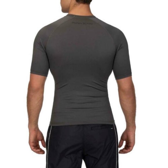Hurley Pro Light UPF 50+ Rashguard Sun Swim Shirt Grey Large - Picture 3 of 5